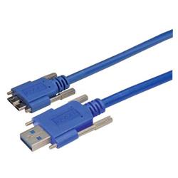 USB 3.0线缆，带翼形螺丝A型/带翼形螺丝Micro-B，1米的图片