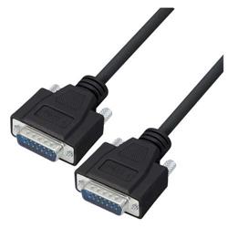 优良型黑色D-Sub模制线缆，DB15公头/公头，1.0ft/0.3m的图片