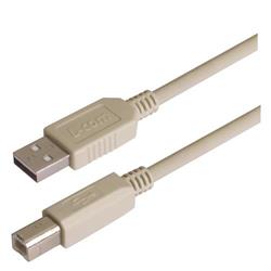 USB 2.0 特优型线缆组件, A 型公头 / B 型公头, 5.0m, 浅灰色的图片