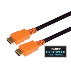 带以太网功能高速HDMI 线缆，公头/公头，橙，模塑成型，3米的图片
