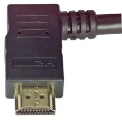 带以太网功能高速HDMI 线缆，公头/直角左出线公头，3米的图片
