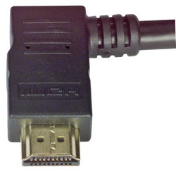 具有以太网功能的低烟无卤高速HDMI 线缆，公头/公头直角式向右出线，5.0m的图片
