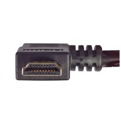 具有以太网功能的低烟无卤高速HDMI 线缆，公头/公头直角式向左出线，0.5m的图片