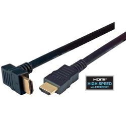 具有以太网功能的低烟无卤高速HDMI 线缆，公头/公头直角式向下出线，0.5m的图片