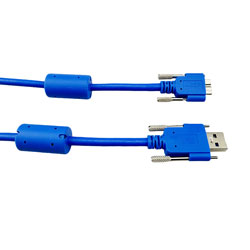 USB 3.0线缆，带翼形螺丝A型/带翼形螺丝MicroB型，带铁氧体，1米的图片