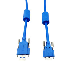 USB 3.0线缆，带翼形螺丝A型/带翼形螺丝MicroB型，带铁氧体，1米的图片