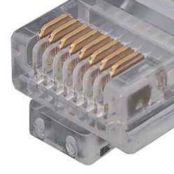 特优型超6类线缆，RJ45/RJ45，黑，1英尺（0.3米）的图片